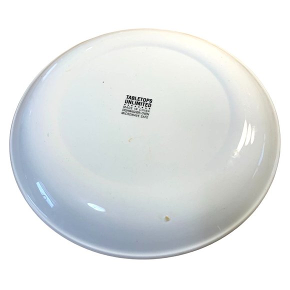 Tabletops Unlimited Victorian Bouquet Dinner Plate Floral No Trim Blue Peach Yel - Picture 2 of 2